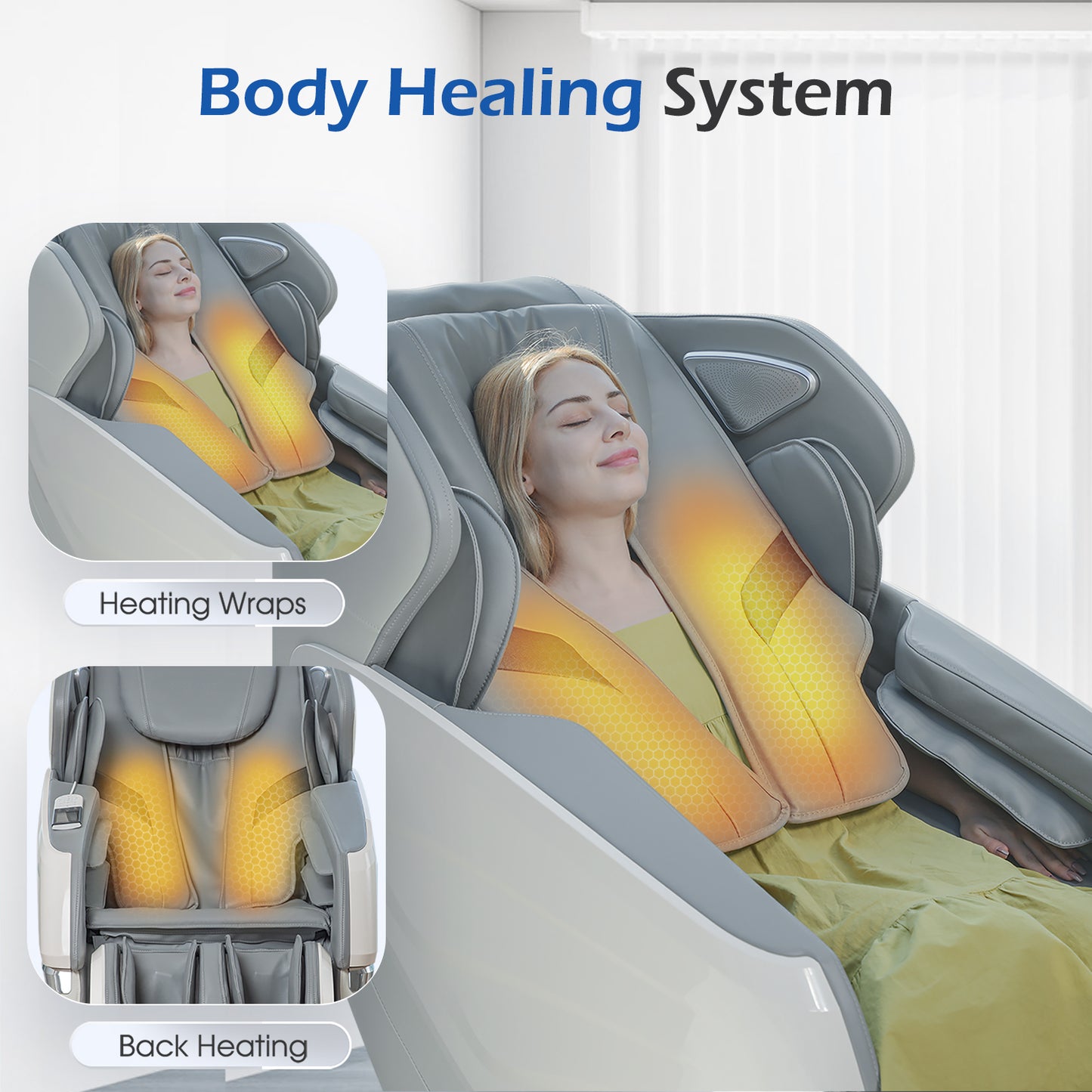 BOSSCARE 2023 Brand New Massage Chairs with AI Voice, App Control SL Track Zero Gravity Full Body Massage Recliner Gray