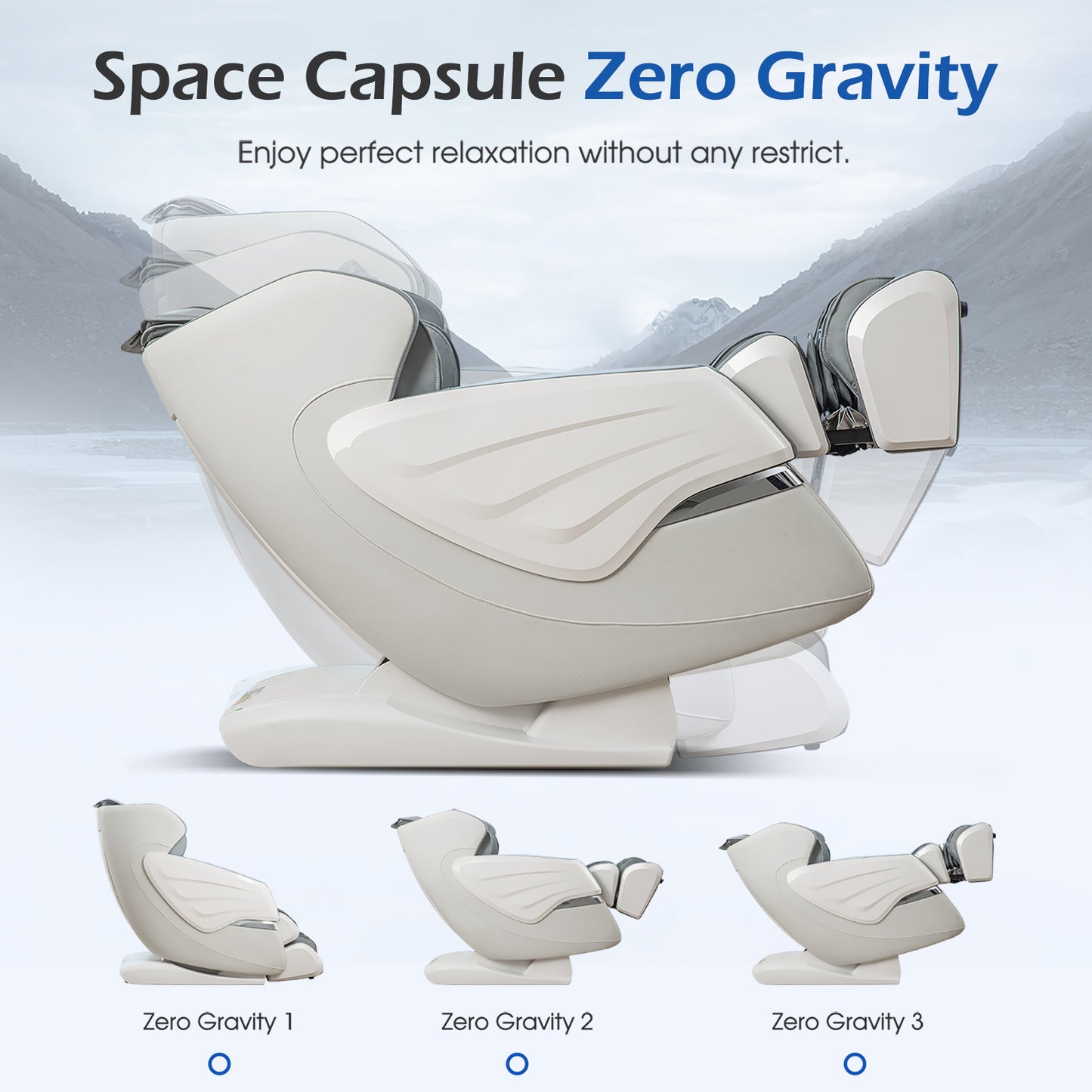 BOSSCARE 2023 Brand New Massage Chairs with AI Voice, App Control SL Track Zero Gravity Full Body Massage Recliner Gray