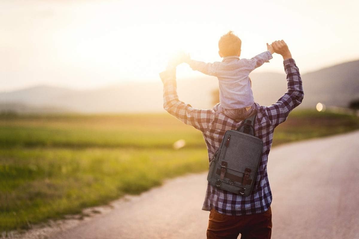 Leaper Canvas Messenger Bag Sling Bag Cross Body Bag Shoulder Bag Black, L