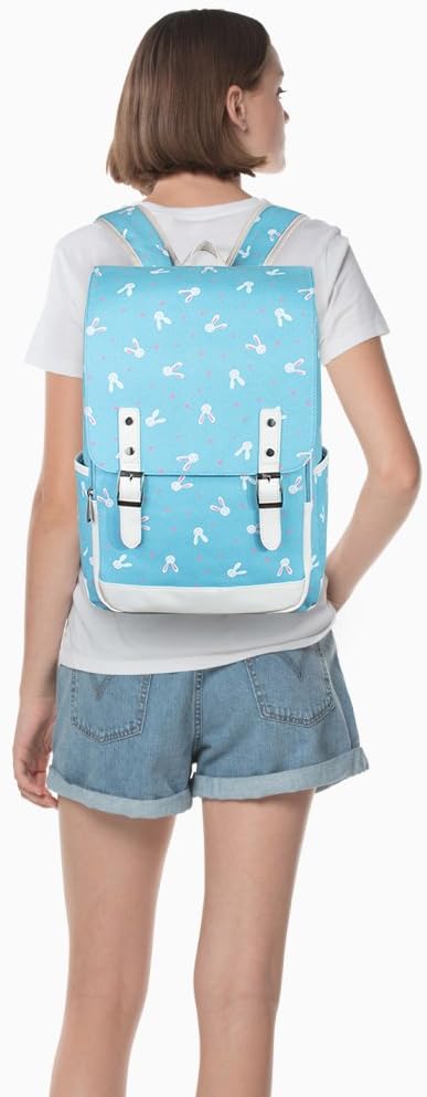 Leaper Cute Laptop Backpack Canvas Bag Daypack Satchel