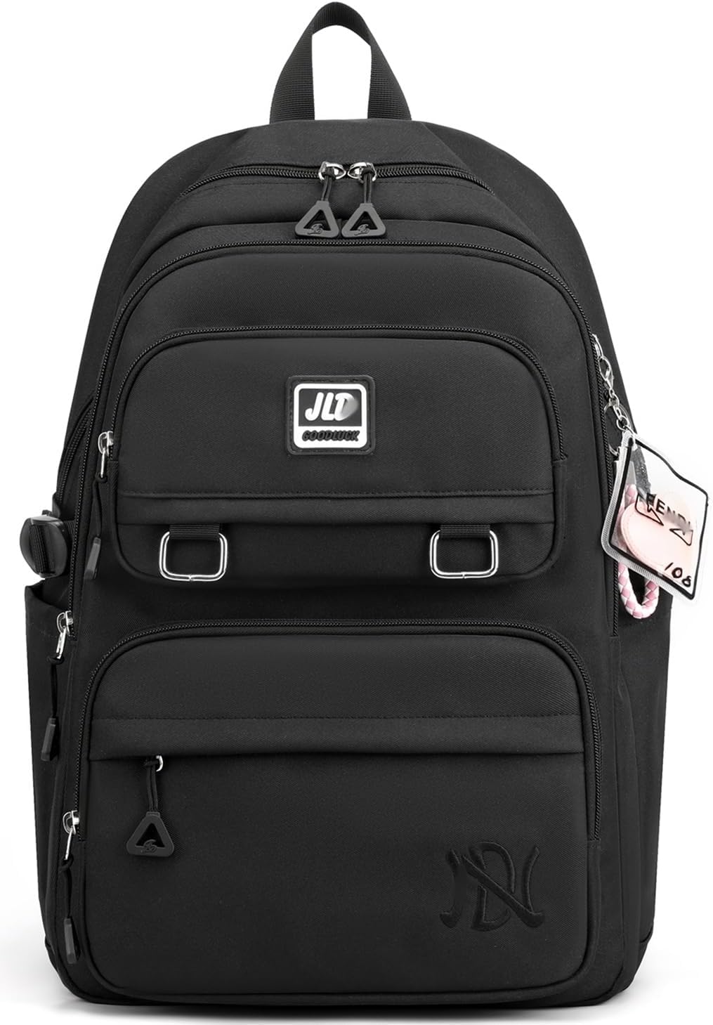 Leaper Water-resistant Laptop Backpacks Lightweight Shoulder Bag for Men Women Casual Daypack Black