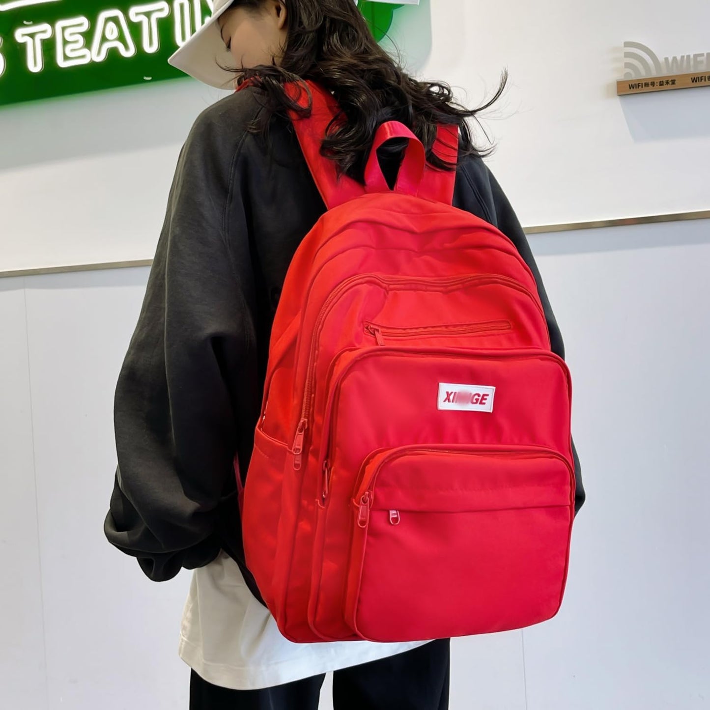 Leaper Water-resistant Laptop Backpacks for Women Lightweight Travel Bag Casual Daypack Black