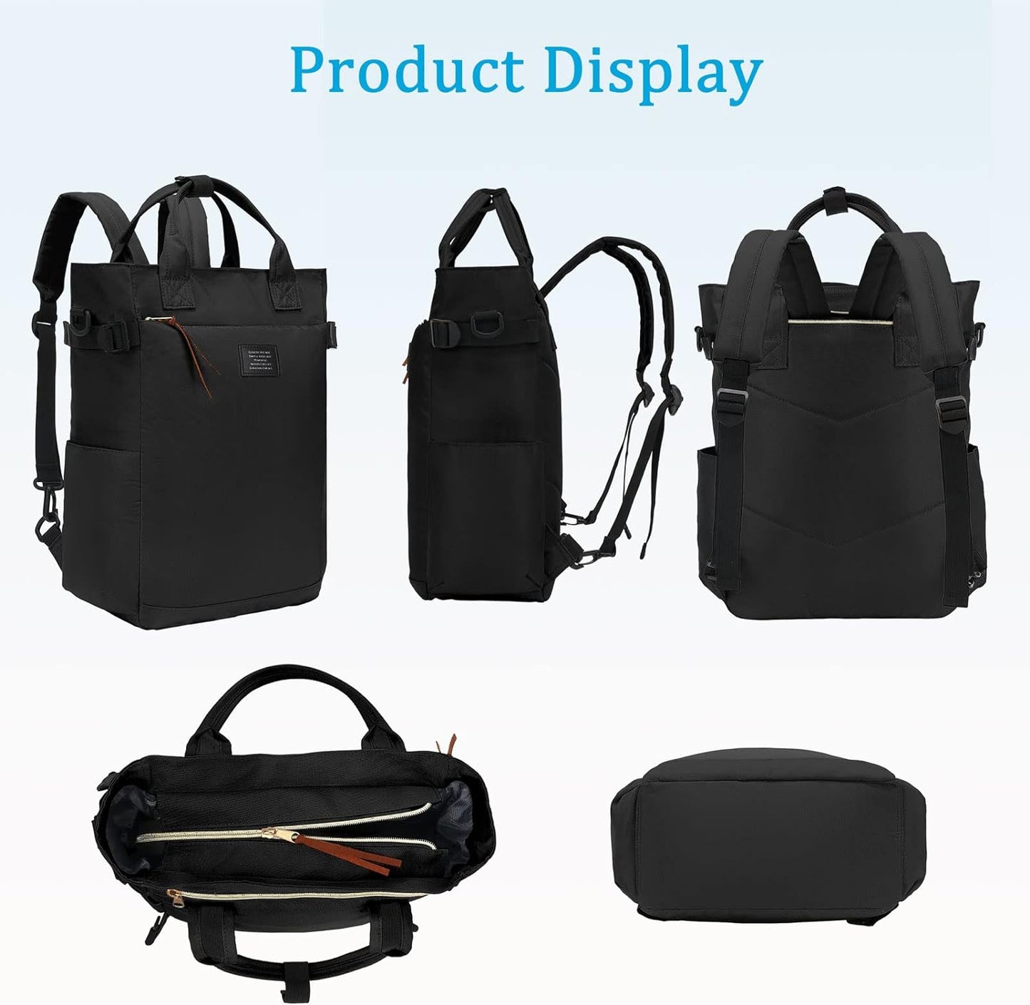 BASICPOWER Backpack Purse for Women Diaper Bag Travel Laptop Casual Bookbag Work Nurse Teacher Bag 15.6-in Computer
