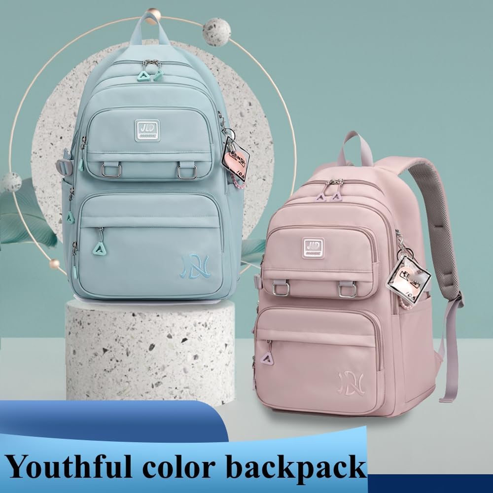 Leaper Water-resistant Laptop Backpacks Lightweight Shoulder Bag for Men Women Casual Daypack Black