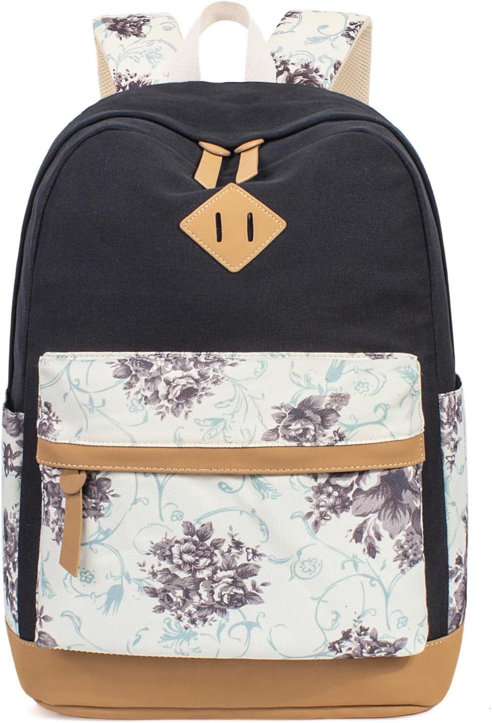 Leaper Cute Laptop Backpack Canvas Bag Daypack bag Lunch Bag Purse 3 in 1