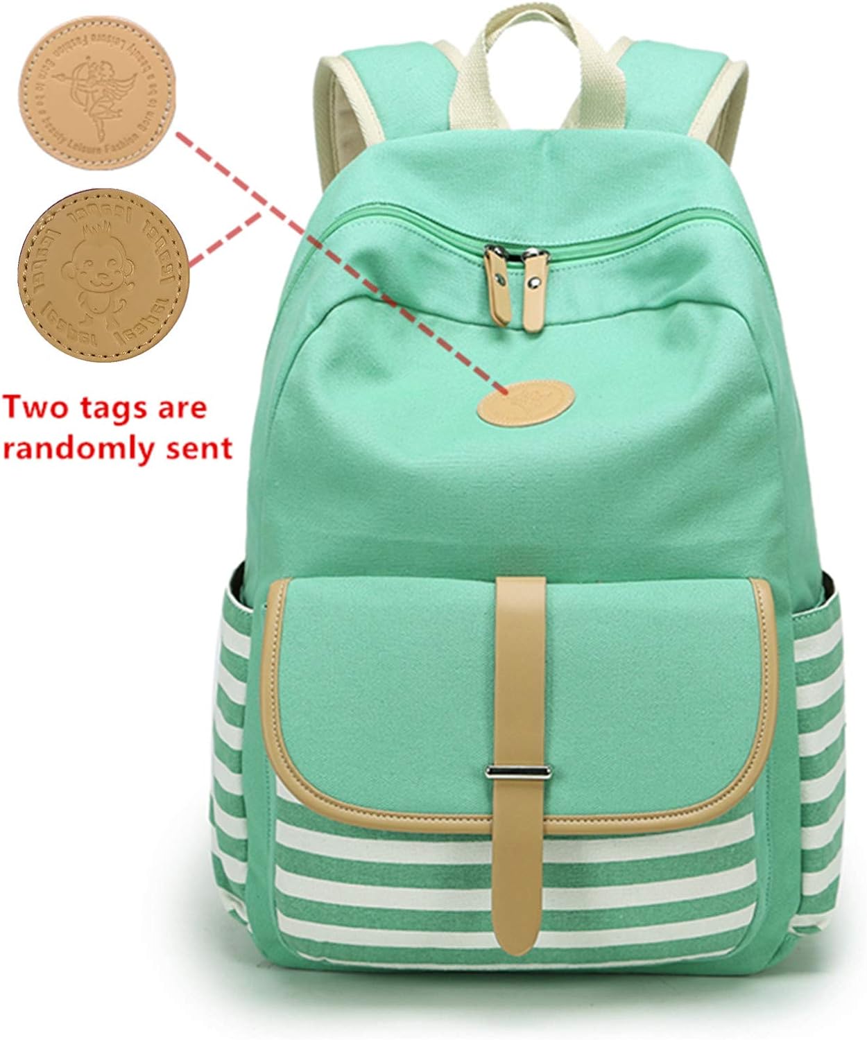 Leaper Canvas School Backpack for Girls Laptop Bag Travel Bag Bookbag Daypack