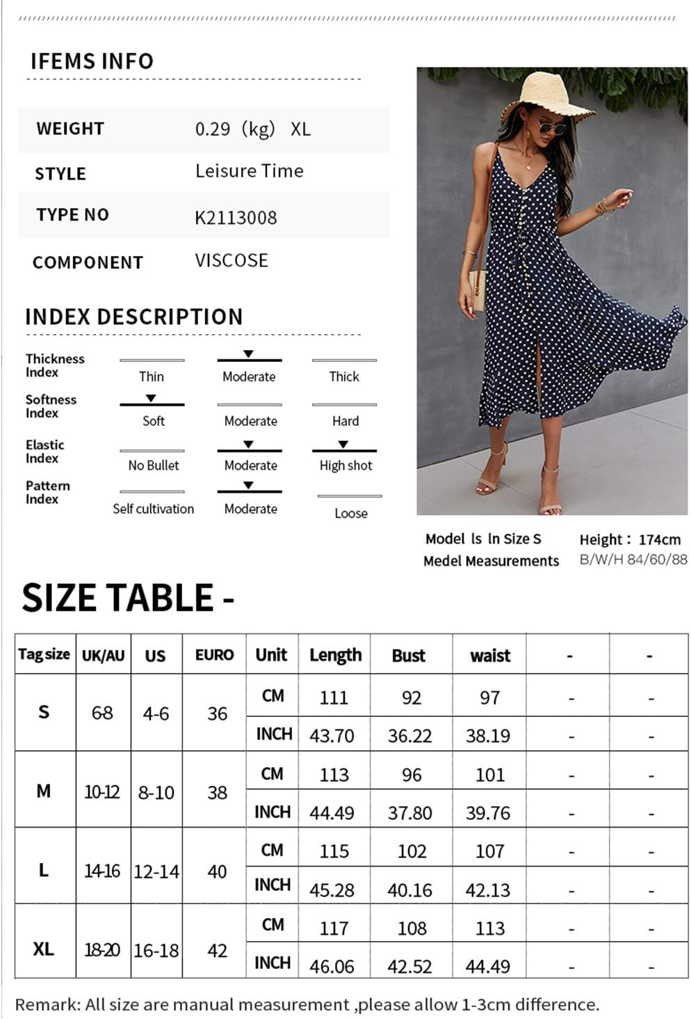 BROVAVE Women's 2024 Summer Casual Boho Sundress Polka Dot Spaghetti Strap V Neck Flowy Midi Dresses