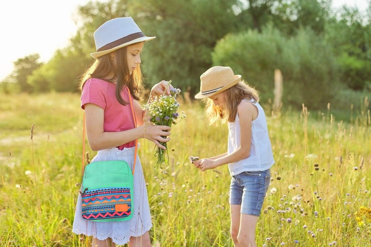 Leaper Girls Crossbody Purses for Kids 2 PCS Cross Body Bag Women Messenger Bag Girls Canvas Bag Cross Body Purse Set