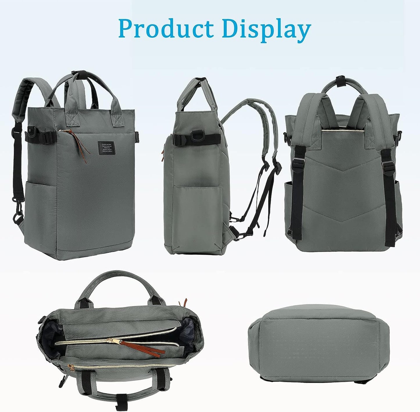 BASICPOWER Backpack Purse for Women Diaper Bag Travel Laptop Casual Bookbag Work Nurse Teacher Bag 15.6-in Computer