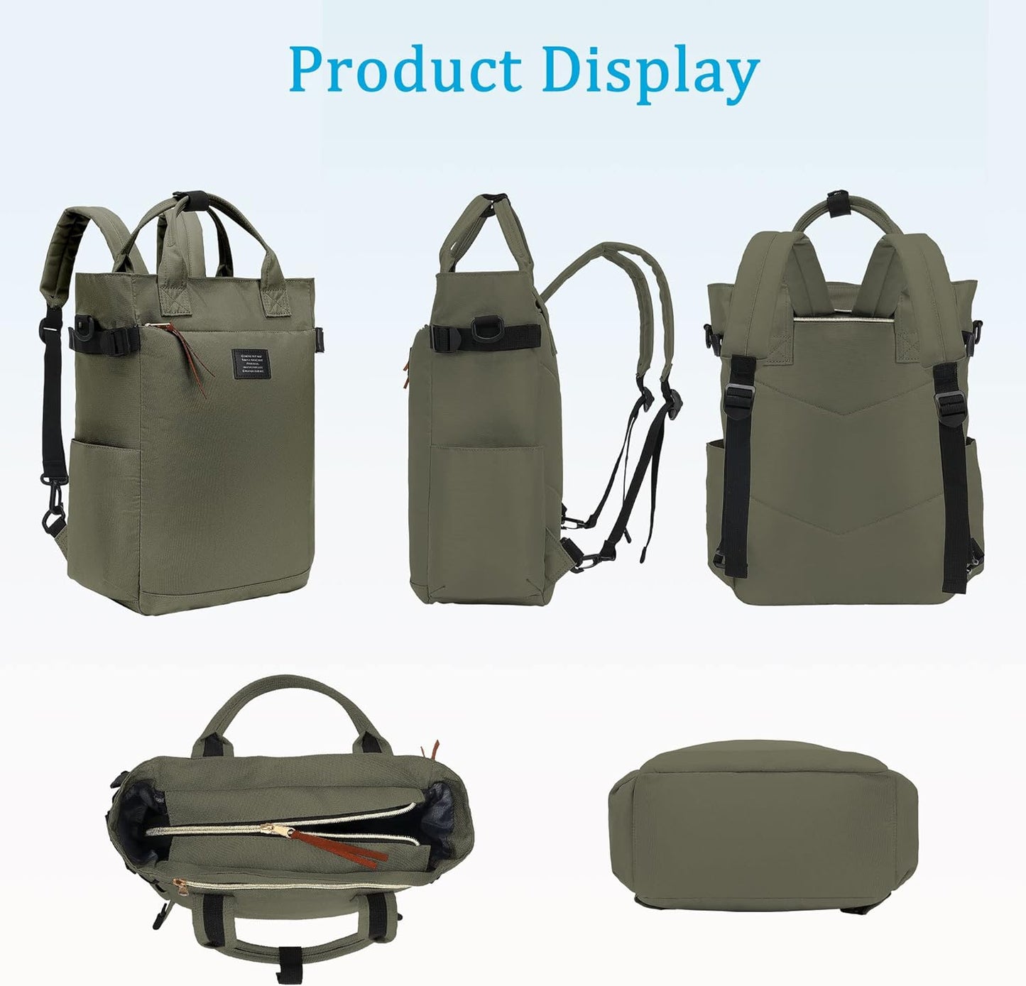 BASICPOWER Backpack Purse for Women Diaper Bag Travel Laptop Casual Bookbag Work Nurse Teacher Bag 15.6-in Computer
