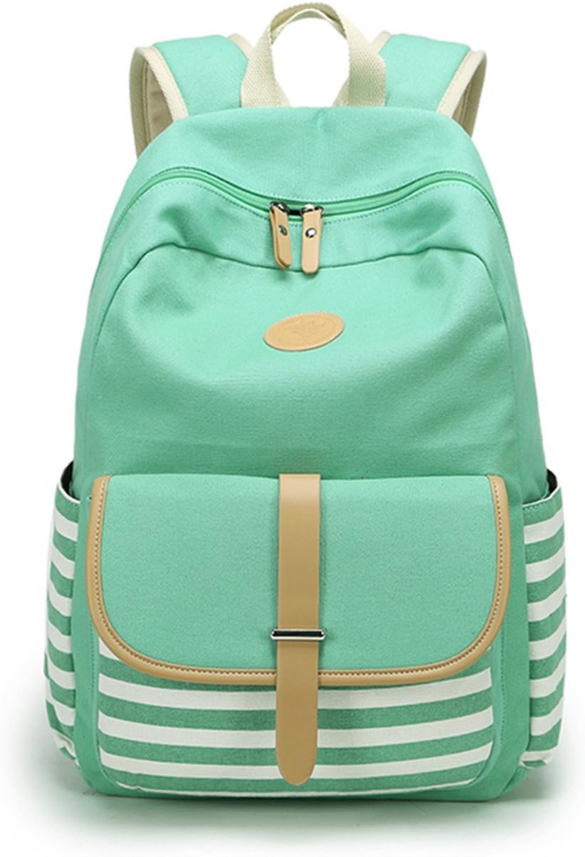 Leaper Canvas School Backpack for Girls Laptop Bag Travel Bag Bookbag Daypack