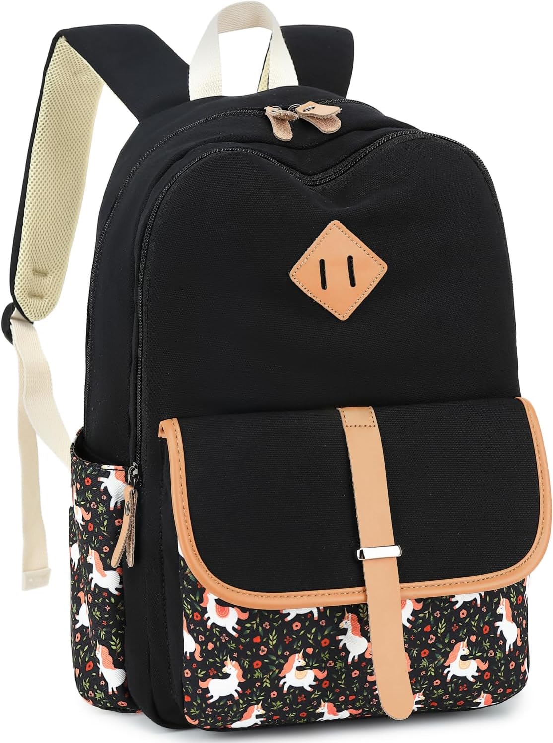Leaper Canvas School Backpack for Girls Laptop Bag Travel Bag Bookbag Daypack