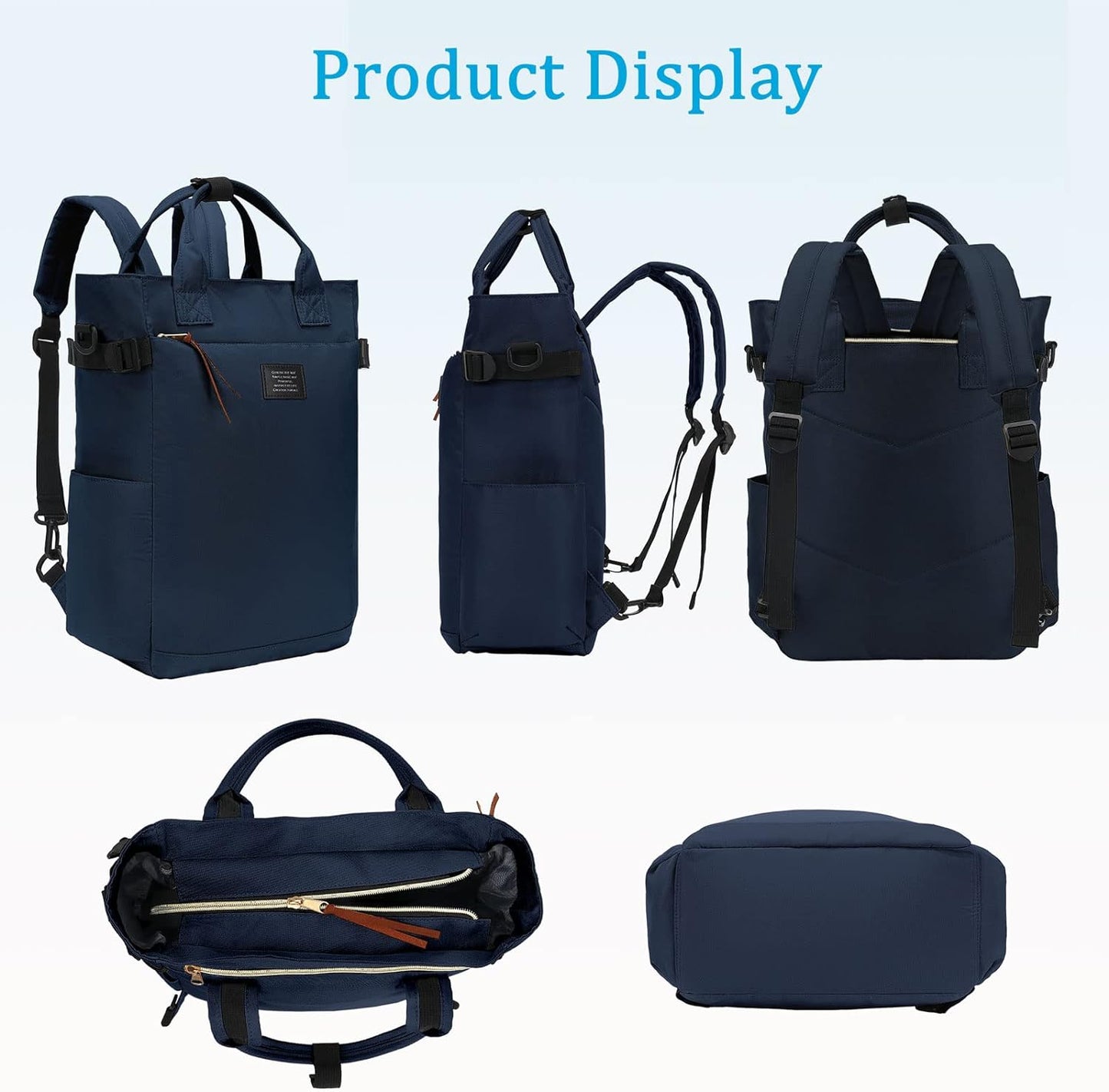 BASICPOWER Backpack Purse for Women Diaper Bag Travel Laptop Casual Bookbag Work Nurse Teacher Bag 15.6-in Computer