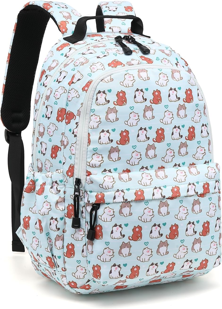 Leaper Fashion Water Resistant School Backpack for Women Beige