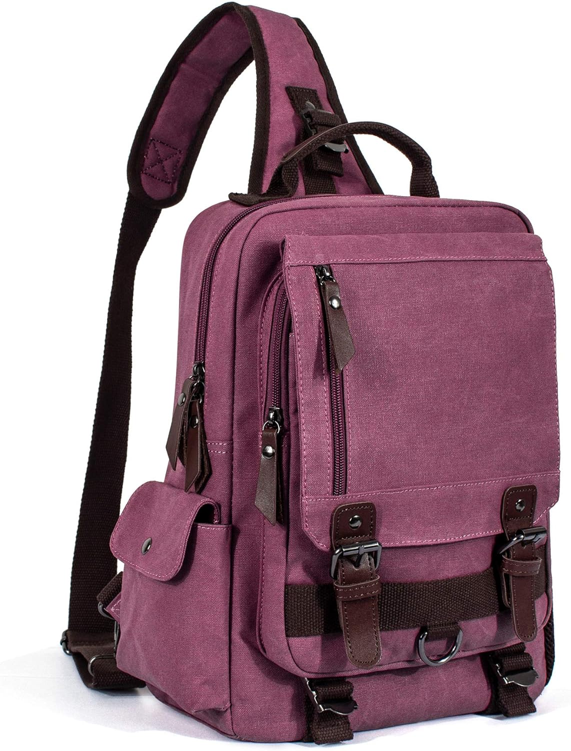 Leaper Canvas Messenger Bag Sling Bag Cross Body Bag Shoulder Bag Black, L