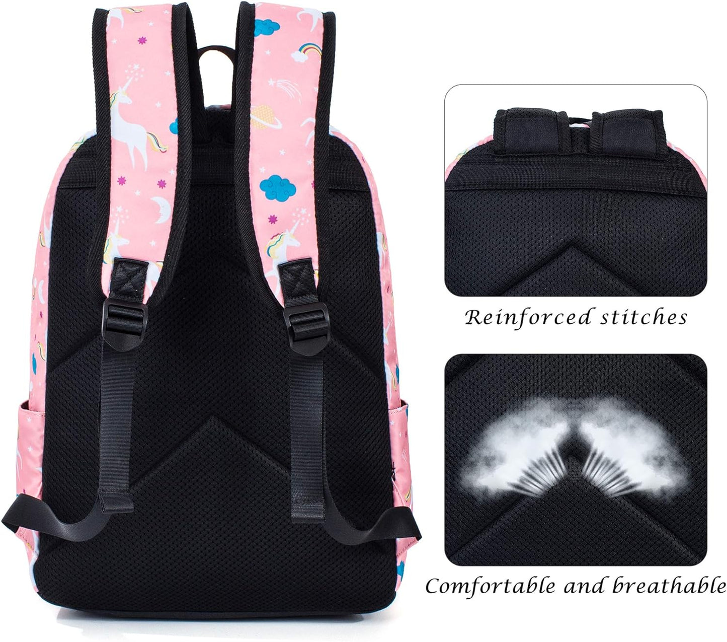 Leaper Unicorn Backpack School Bag Travel Bag Bookbag Gray 2