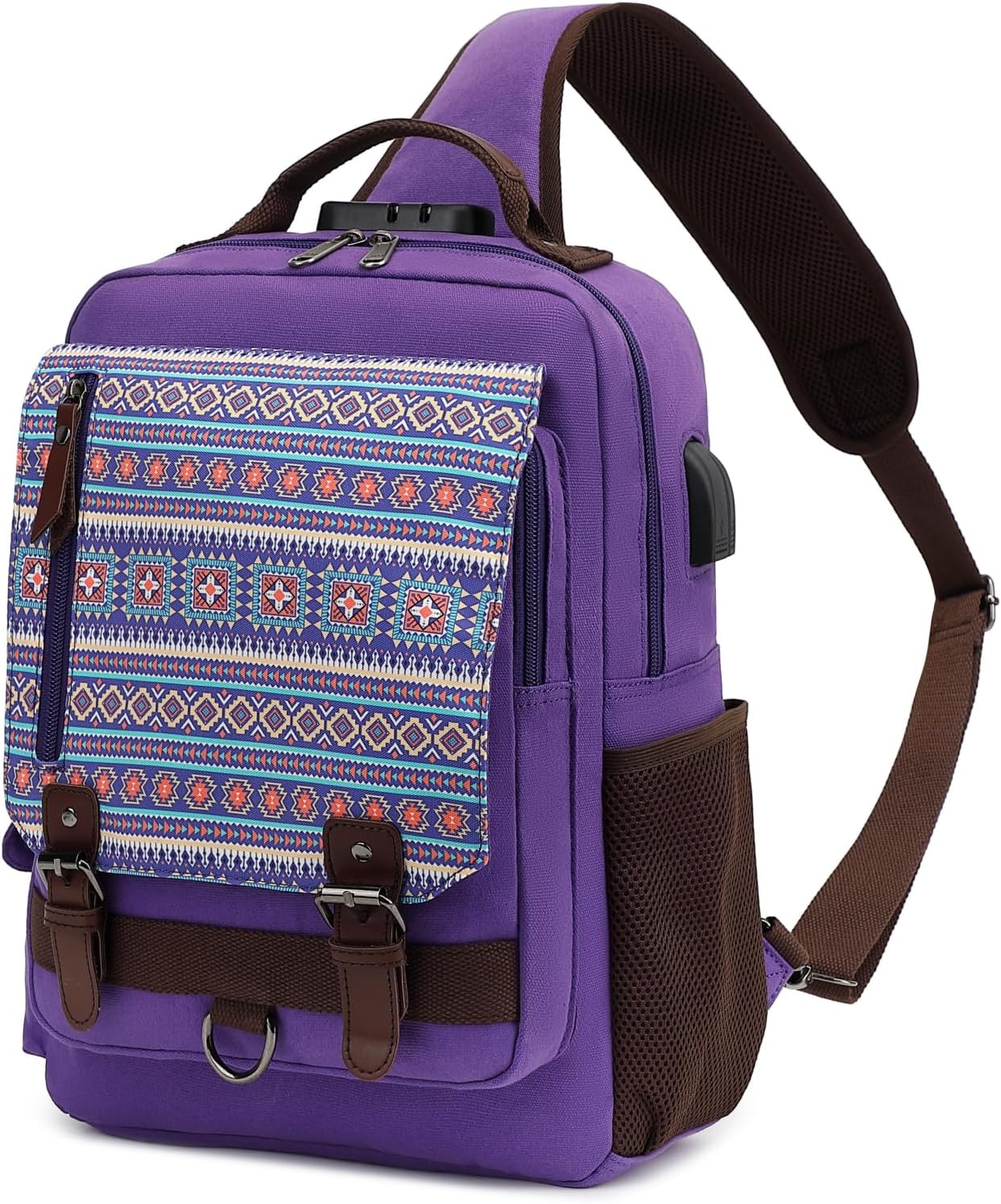 Leaper Canvas Messenger Bag Sling Bag Cross Body Bag Shoulder Bag Black, L