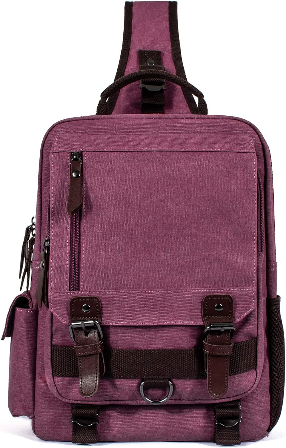 Leaper Canvas Messenger Bag Sling Bag Cross Body Bag Shoulder Bag Black, L