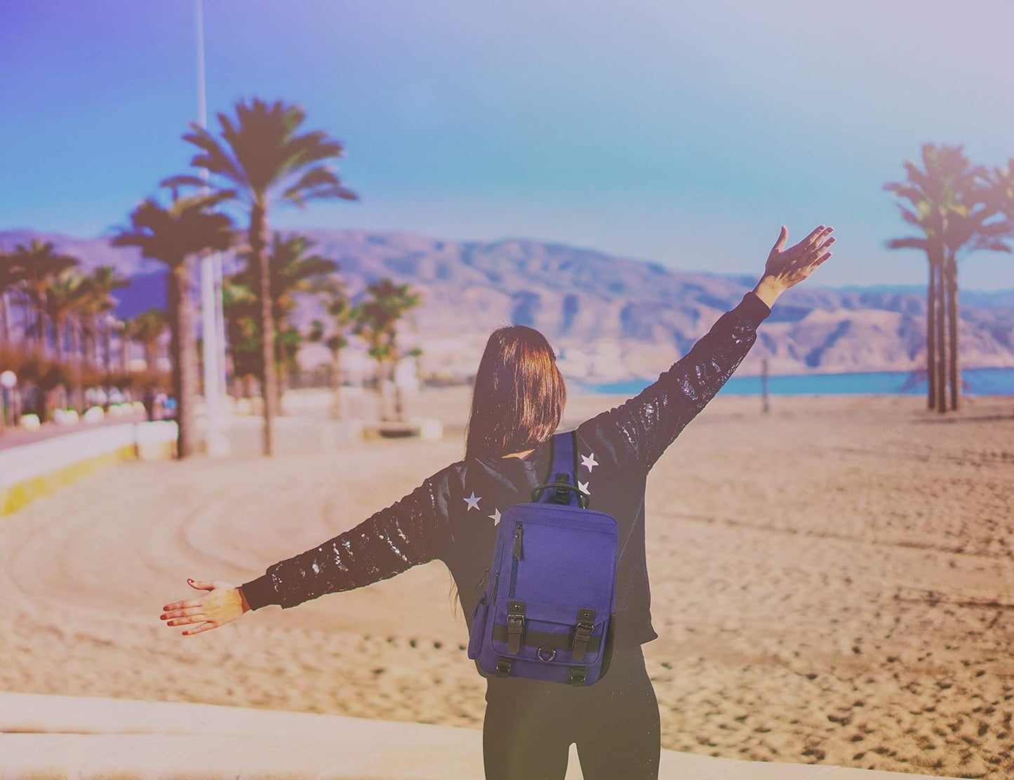 Leaper Canvas Messenger Bag Sling Bag Cross Body Bag Shoulder Bag Black, L