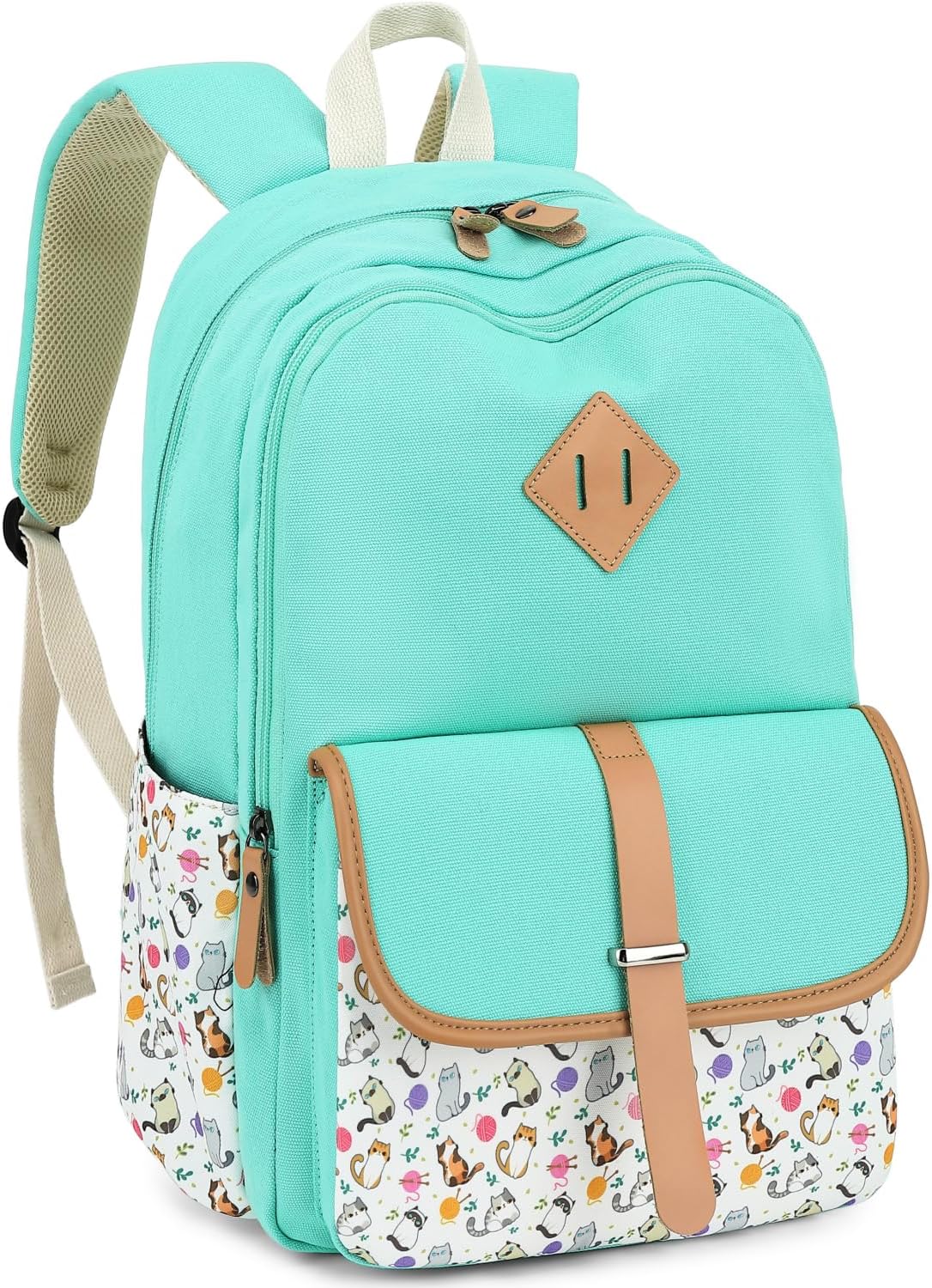 Leaper Canvas School Backpack for Girls Laptop Bag Travel Bag Bookbag Daypack