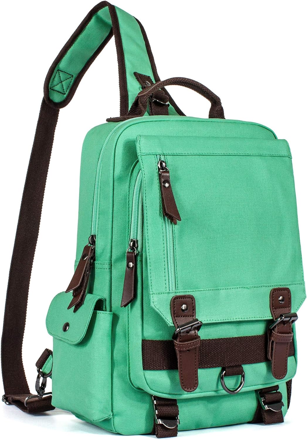 Leaper Canvas Messenger Bag Sling Bag Cross Body Bag Shoulder Bag Black, L