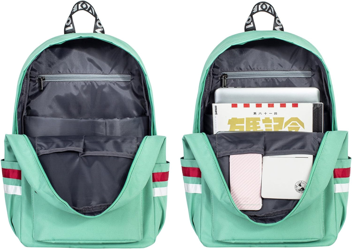 Leaper Water-resistant Laptop Backpacks Lightweight Shoulder Backpack Cute Travel Satchel Black