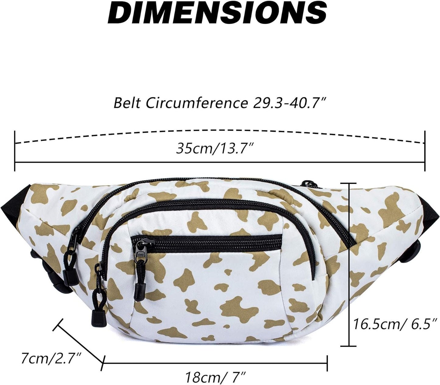 TOPERIN Fashion Fanny Pack Cute Running Belt Waist Pack Running Waist Bag Belt