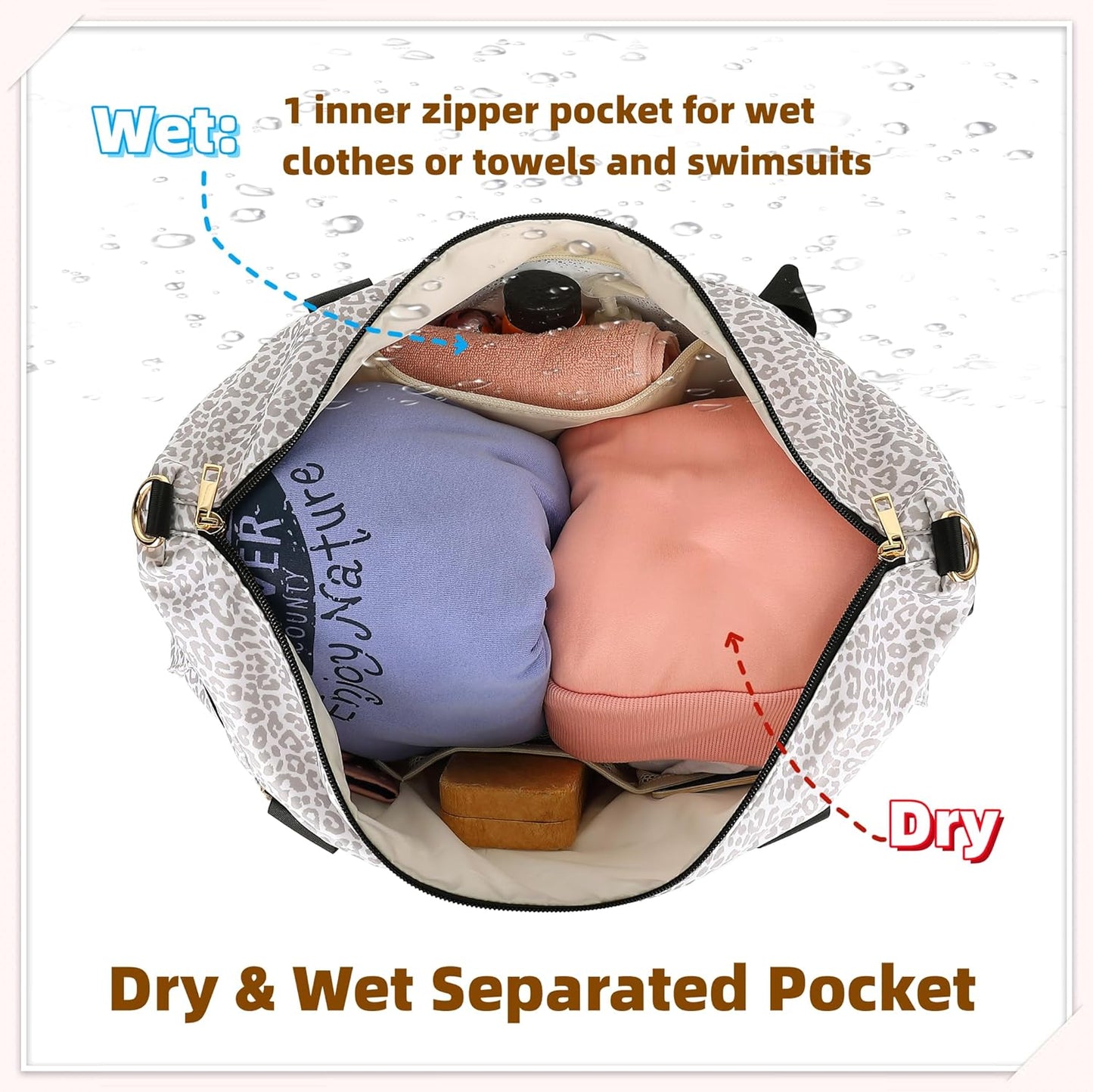 Leaper Sports Duffel Bag with USB Charging Port, Travel Duffle Bag Weekender Overnight Bag, Gym Bag for Women with Wet Pocket and Shoes Compartment, Yoga Crossbody Bag Handbag Beige