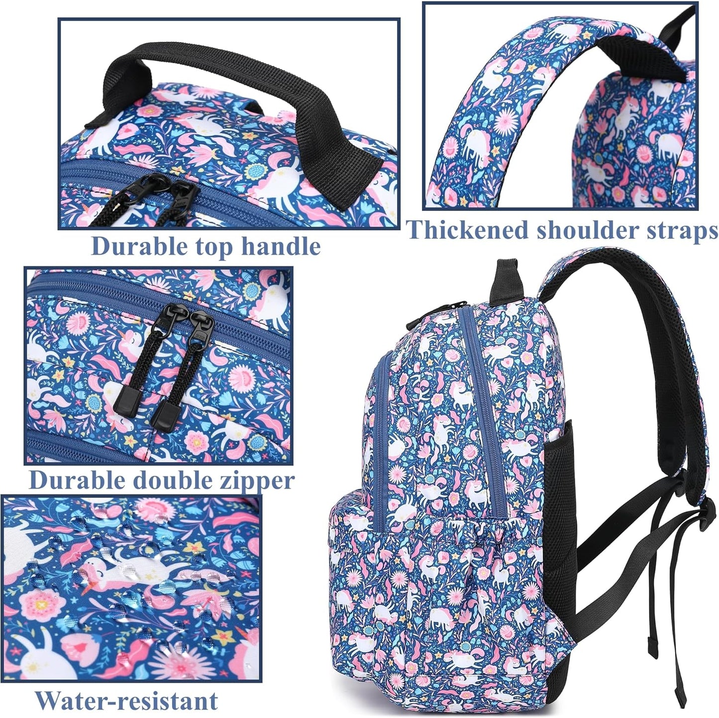 Leaper Fashion Water Resistant School Backpack for Women Beige