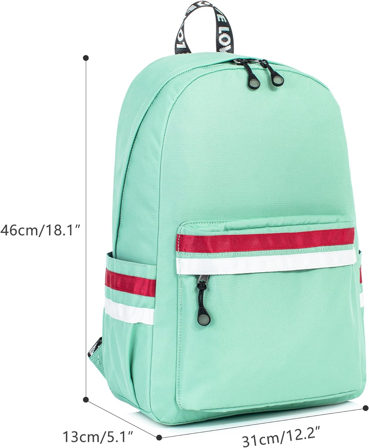 Leaper Water-resistant Laptop Backpacks Lightweight Shoulder Backpack Cute Travel Satchel Black