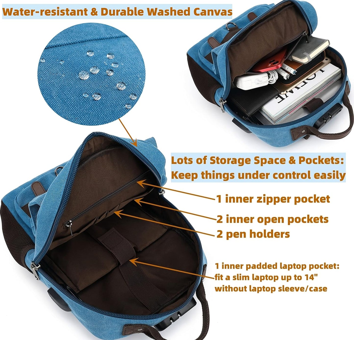 Leaper Canvas Messenger Bag Sling Bag Cross Body Bag Shoulder Bag Black, L