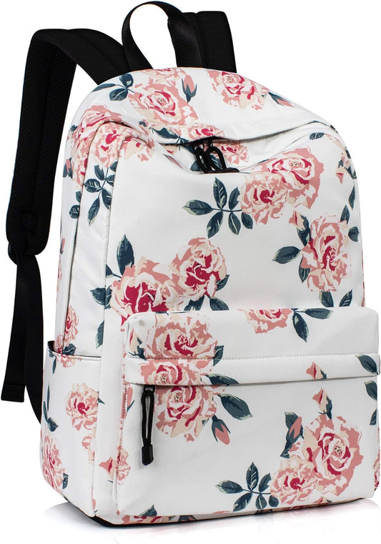 Leaper Fashion Water Resistant School Backpack for Women Beige